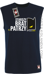 STARSZY BRAT PATRZY - Bezrękawnik męski granat