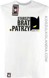 STARSZY BRAT PATRZY - Bezrękawnik męski biały 