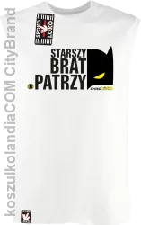 STARSZY BRAT PATRZY - Bezrękawnik męski biały 