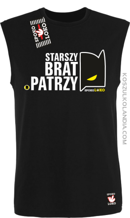 STARSZY BRAT PATRZY - Bezrękawnik męski czarny 