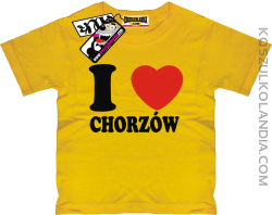 I love Chorzów - koszulka dla dziecka - żółty