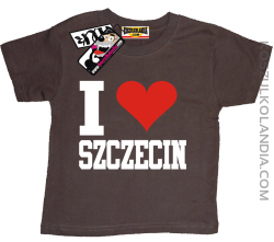 I love Szczecin - koszulka dziecięca - brązowy