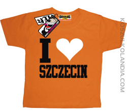 I love Szczecin - koszulka dziecięca - pomarańczowy