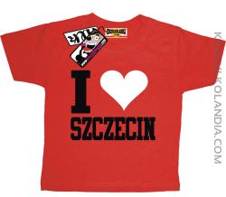 I love Szczecin - koszulka dziecięca - czerwony