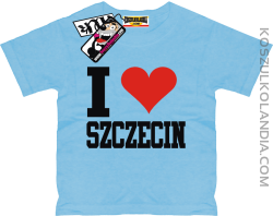 I love Szczecin - koszulka dziecięca - błękitny