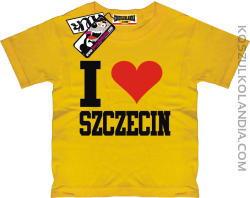 I love Szczecin - koszulka dziecięca - żółty