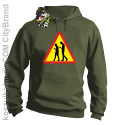 UWAGA komórkowe zombie - ATTENTION cellular zombie - Bluza z kapturem - Khaki