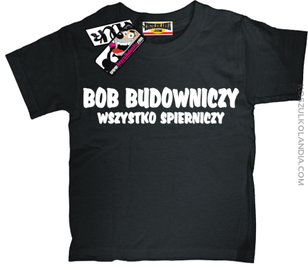 Bob Budowniczy - super koszulka dziecięca - czarny
