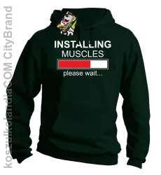 Installing muscles please wait... - Bluza z kapturem butelka