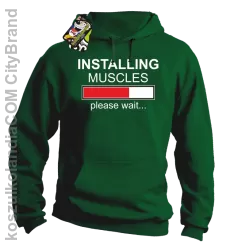 Installing muscles please wait... - Bluza z kapturem khely