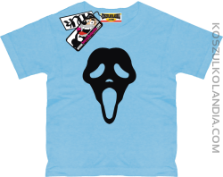 Krzyk Maska - koszulka dziecięca z nadrukiem - błękitny
