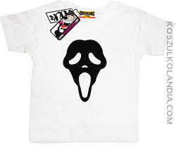 Krzyk Maska - koszulka dziecięca z nadrukiem - biały