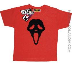 Krzyk Maska - koszulka dziecięca z nadrukiem - czerwony