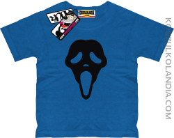 Krzyk Maska - koszulka dziecięca z nadrukiem - niebieski