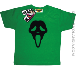 Krzyk Maska - koszulka dziecięca z nadrukiem - zielony