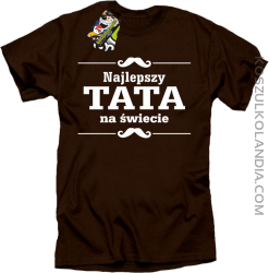 Najlepszy TATA na świecie - Koszulka męska brąz 