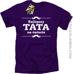 Najlepszy TATA na świecie - Koszulka męska fiolet 