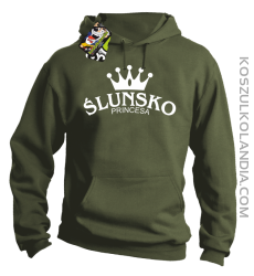 Ślunsko princesa - Bluza z kapturem khaki