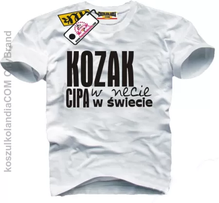 Kozak z necie Cipa w świecie Koszulka