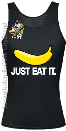 JUST EAT IT Banana - Top damski czarny 