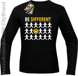 BE DIFFERENT - Longsleeve męski czarny 