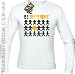 BE DIFFERENT - Longsleeve męski biały 
