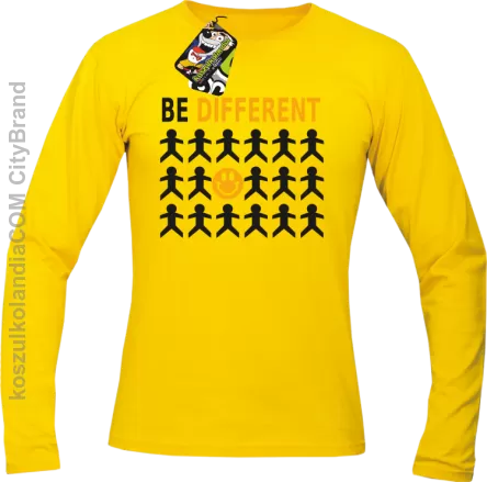 BE DIFFERENT - Longsleeve męski żółty 