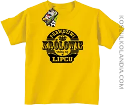 Prawdziwi Królowie rodzą się w Lipcu - Koszulka dziecięca żółta 