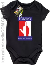 Tommy Middle Finger - Body dziecięce czarny 