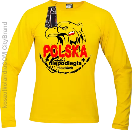 Polska Wielka Niepodległa - Longsleeve męski żółty 