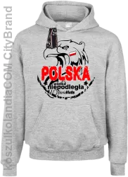 Polska Wielka Niepodległa - Bluza dziecięca z kapturem melanż 