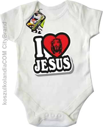 I love Jesus StickStyle -  Body dziecięce - Biały