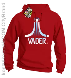 VADER STAR ATARI STYLE - Bluza męska z kapturem czerwona 