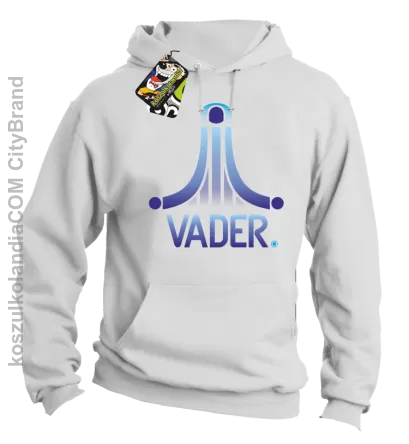 VADER STAR ATARI STYLE - Bluza męska z kapturem biała