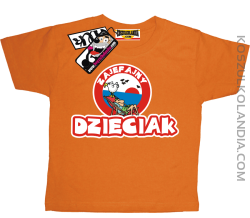 Zajefajny dzieciak - zabawna koszulka dziecięca - pomarańczowy