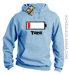 Tata Bateria do ładowania - Bluza męska z kapturem błękit 