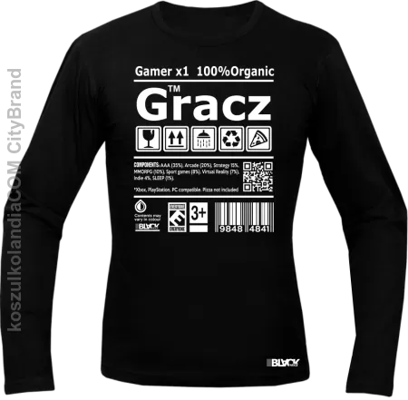 Gracz GAMER - longsleeve męski 