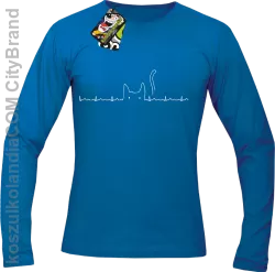 Koci Elektrokardiograf -  Longsleeve męski niebieski