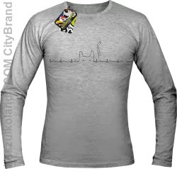 Koci Elektrokardiograf -  Longsleeve męski melanż