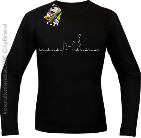 Koci Elektrokardiograf -  Longsleeve męski