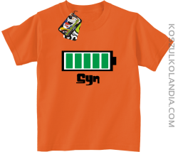 Syn - Bateria 100% - Koszulka dziecięca pomarańcz 