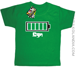 Syn - Bateria 100% - Koszulka dziecięca zielona 