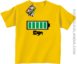 Syn - Bateria 100% - Koszulka dziecięca żółta 