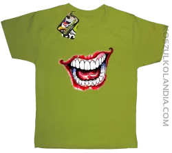 Halloween Jocker Smile Retro - koszulka dziecięca kiwi