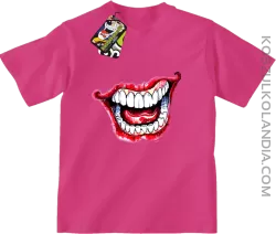 Halloween Jocker Smile Retro - koszulka dziecięca fuksja