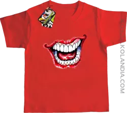 Halloween Jocker Smile Retro - koszulka dziecięca czerwona
