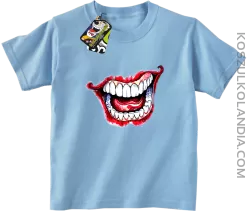 Halloween Jocker Smile Retro - koszulka dziecięca błękitna