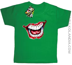 Halloween Jocker Smile Retro - koszulka dziecięca zielona