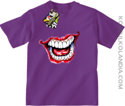 Halloween Jocker Smile Retro - koszulka dziecięca fioletowa