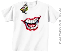 Halloween Jocker Smile Retro - koszulka dziecięca biała